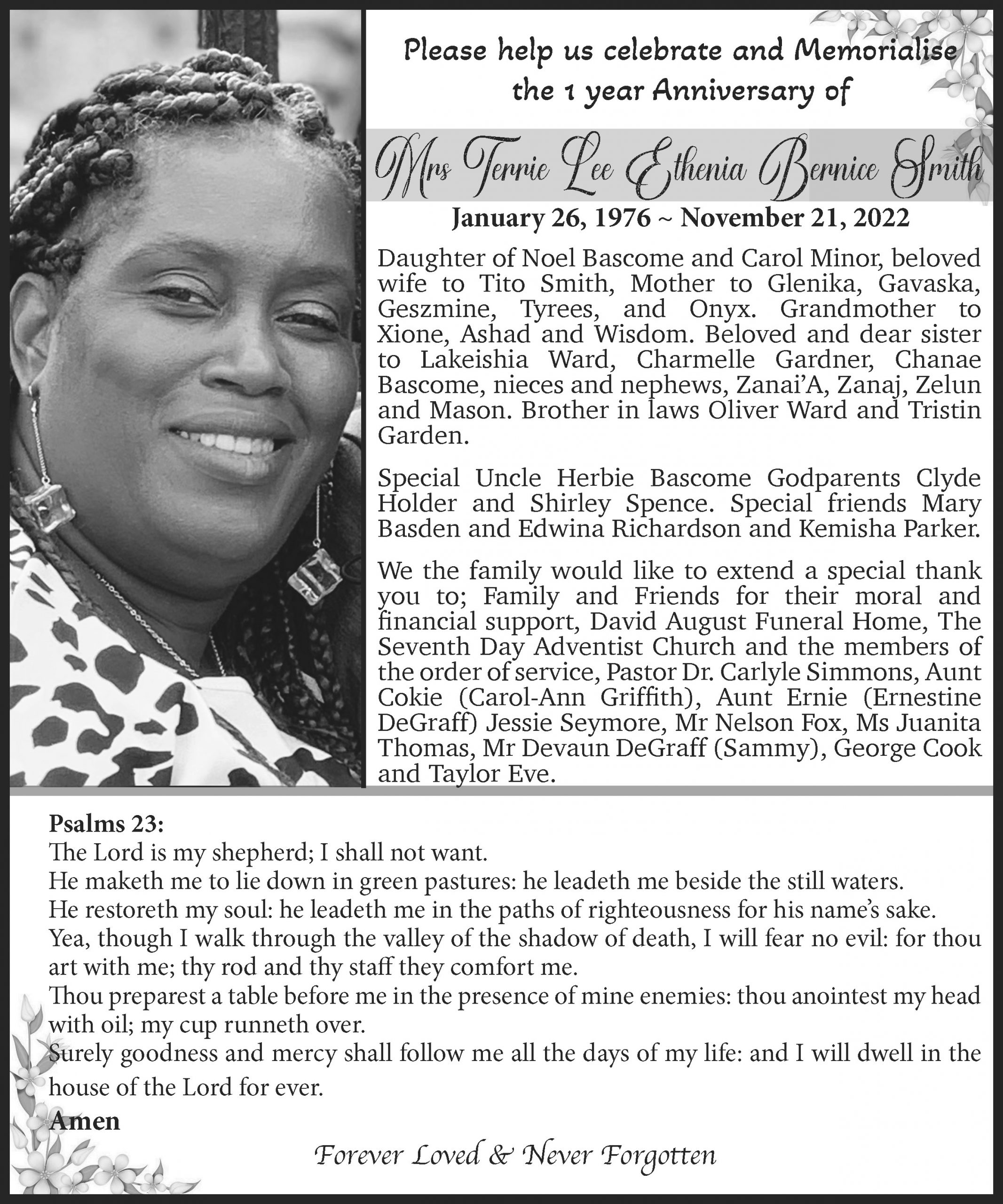 Terrie Smith Obituary (2022) Legacy Remembers